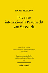 E-book, Das neue internationale Privatrecht von Venezuela : Unter besonderer Berücksichtigung des Wohnsitzes, Monleón, Nicole, Mohr Siebeck