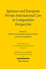 E-book, Japanese and European Private International Law in Comparative Perspective, Mohr Siebeck