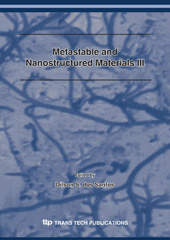 E-book, Metastable and Nanostructured Materials III, Trans Tech Publications Ltd