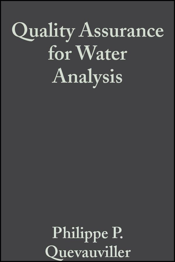 eBook, Quality Assurance for Water Analysis, John Wiley & Sons