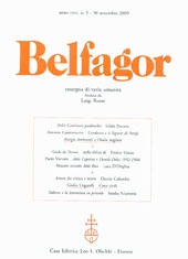 Issue, Belfagor : rassegna di varia umanità. anno LXIV n. 5 - 30 settembre 2009 (n. 383), 2009, L.S. Olschki