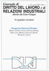 Issue, Giornale di diritto del lavoro e di relazioni industriali. Fascicolo 1, 2009, Franco Angeli
