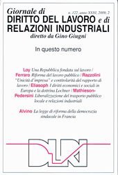 Issue, Giornale di diritto del lavoro e di relazioni industriali. Fascicolo 2, 2009, Franco Angeli