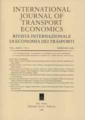 Fascicolo, International journal of transport economics : Rivista internazionale di economia dei trasporti : XXXVI, 1, 2009, La Nuova Italia  ; RIET  ; Fabrizio Serra