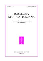 Fascículo, Rassegna storica toscana. Anno LV, n. 1, gennaio-giugno 2009, 2009, L.S. Olschki