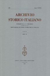 Fascicule, Archivio storico italiano : 620, 2, 2009, L.S. Olschki