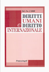 Fascicolo, Diritti umani e diritto internazionale. Fascicolo 2, 2009, Franco Angeli