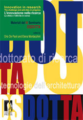 Chapter, Topics and Results : 4 : Process Innovation : Planning Instruments and Methods, Firenze University Press
