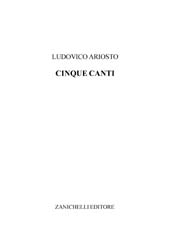 E-book, Cinque canti, Ariosto, Ludovico, Zanichelli