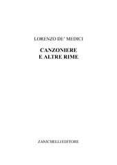 E-book, Canzoniere, Lorenzo de Medici, Zanichelli