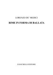 E-book, Rime in forma di ballata, Lorenzo de Medici, Zanichelli
