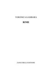 E-book, Rime, Gambara, Veronica, Zanichelli