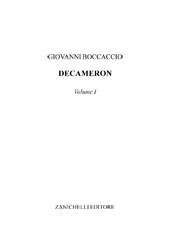 eBook, Decameron : volume I., Zanichelli