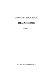 eBook, Decameron : volume IV, Boccaccio, Giovanni, Zanichelli