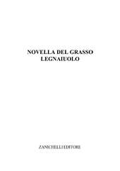 E-book, Novella del grasso legnaiuolo, Anonimo, Zanichelli