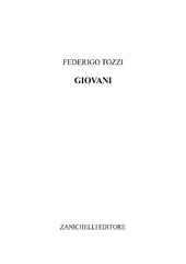 eBook, Giovani, Tozzi, Federigo, Zanichelli