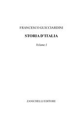 eBook, Storia d'Italia : volume I, Guicciardini, Francesco, Zanichelli