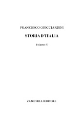 E-book, Storia d'Italia : volume X., Guicciardini, Francesco, Zanichelli