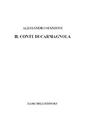 E-book, Il Conte di Carmagnola, Zanichelli