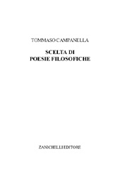 eBook, Scelta di poesie filosofiche, Campanella, Tommaso, Zanichelli