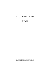 eBook, Rime, Alfieri, Vittorio, Zanichelli