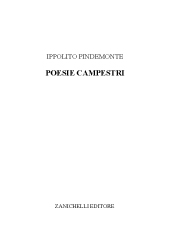 E-book, Poesie campestri, Pindemonte, Ippolito, Zanichelli