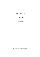 E-book, Poesie : volume I., Porta, Carlo, Zanichelli