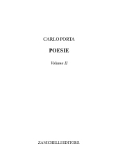 E-book, Poesie : volume II., Porta, Carlo, Zanichelli