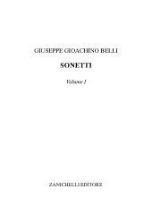 E-book, Sonetti : volume I., Zanichelli