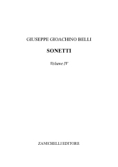 E-book, Sonetti : volume IV., Zanichelli