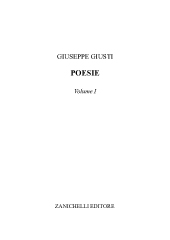 E-book, Poesie : volume I., Zanichelli