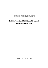 E-book, Le sottilissime astuzie di Bertoldo, Zanichelli