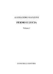 E-book, Fermo e Lucia : volume I., Zanichelli