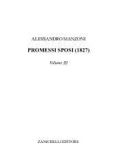 E-book, Promessi sposi [1827] : volume III., Zanichelli