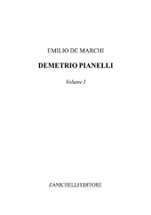 E-book, Demetrio Pianelli : volume I., Zanichelli