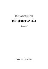 E-book, Demetrio Pianelli : volume II., Zanichelli