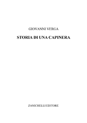 E-book, Storia di una capinera, Verga, Giovanni, Zanichelli