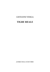 eBook, Tigre reale, Verga, Giovanni, Zanichelli