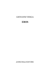 E-book, Eros, Verga, Giovanni, Zanichelli