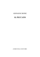 E-book, Il peccato, Boine, Giovanni, Zanichelli