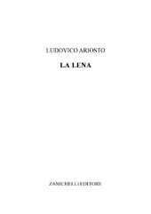 E-book, La Lena, Ariosto, Ludovico, Zanichelli