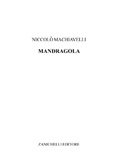 E-book, Mandragola, Machiavelli, Niccolò, Zanichelli