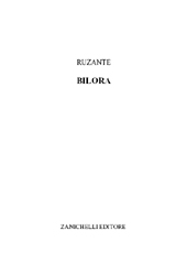 E-book, Bilora, Ruzante, Angelo Beolco detto il., Zanichelli