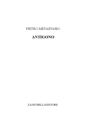 E-book, Antigono, Metastasio, Pietro, Zanichelli