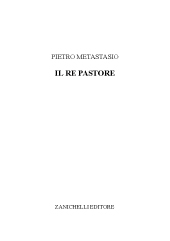 eBook, Il re pastore, Metastasio, Pietro, Zanichelli