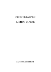 eBook, L'eroe cinese, Metastasio, Pietro, Zanichelli