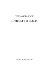 E-book, Il trionfo di Clelia, Metastasio, Pietro, Zanichelli