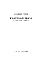 E-book, Un giorno di regno, Verdi, Giuseppe, Zanichelli