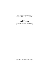 eBook, Attila, Verdi, Giuseppe, Zanichelli
