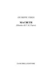 eBook, Macbeth, Verdi, Giuseppe, Zanichelli